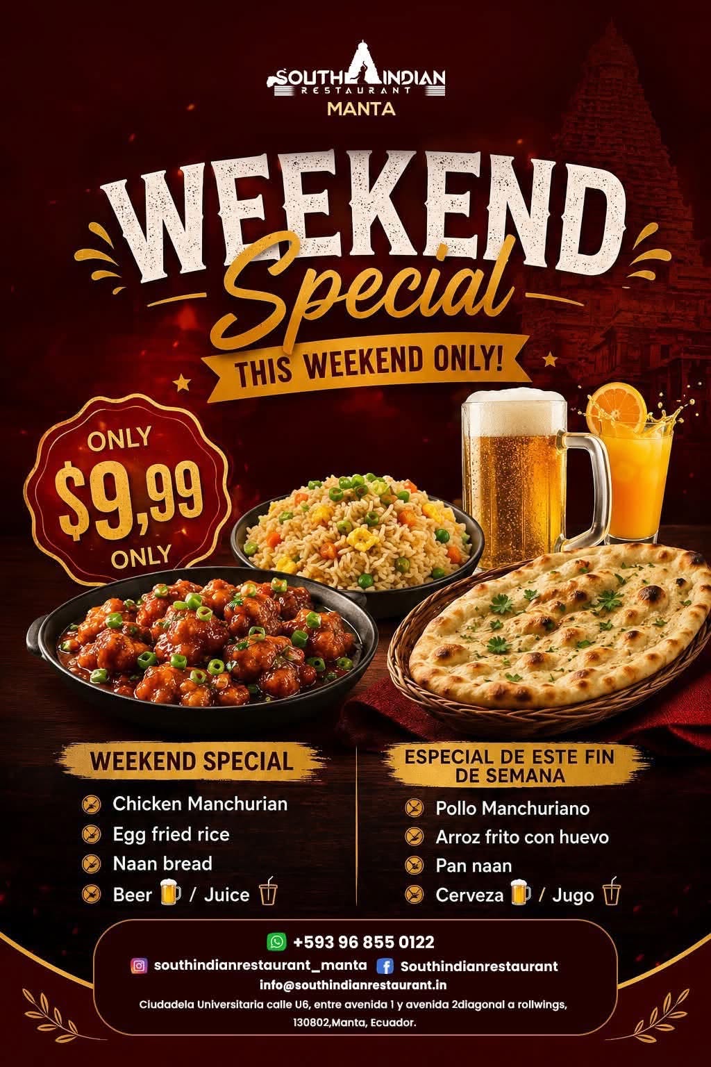 Especial de fin de semana: Pollo Manchuriano