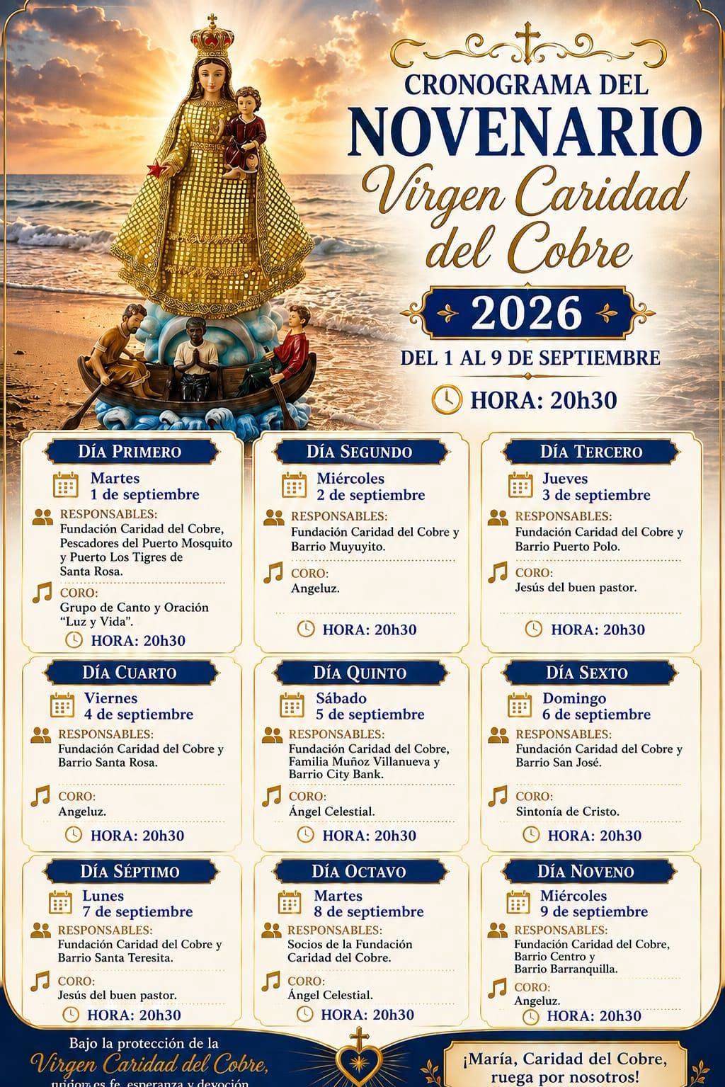 Novenario en honor a la Virgen Caridad del Cobre 2026