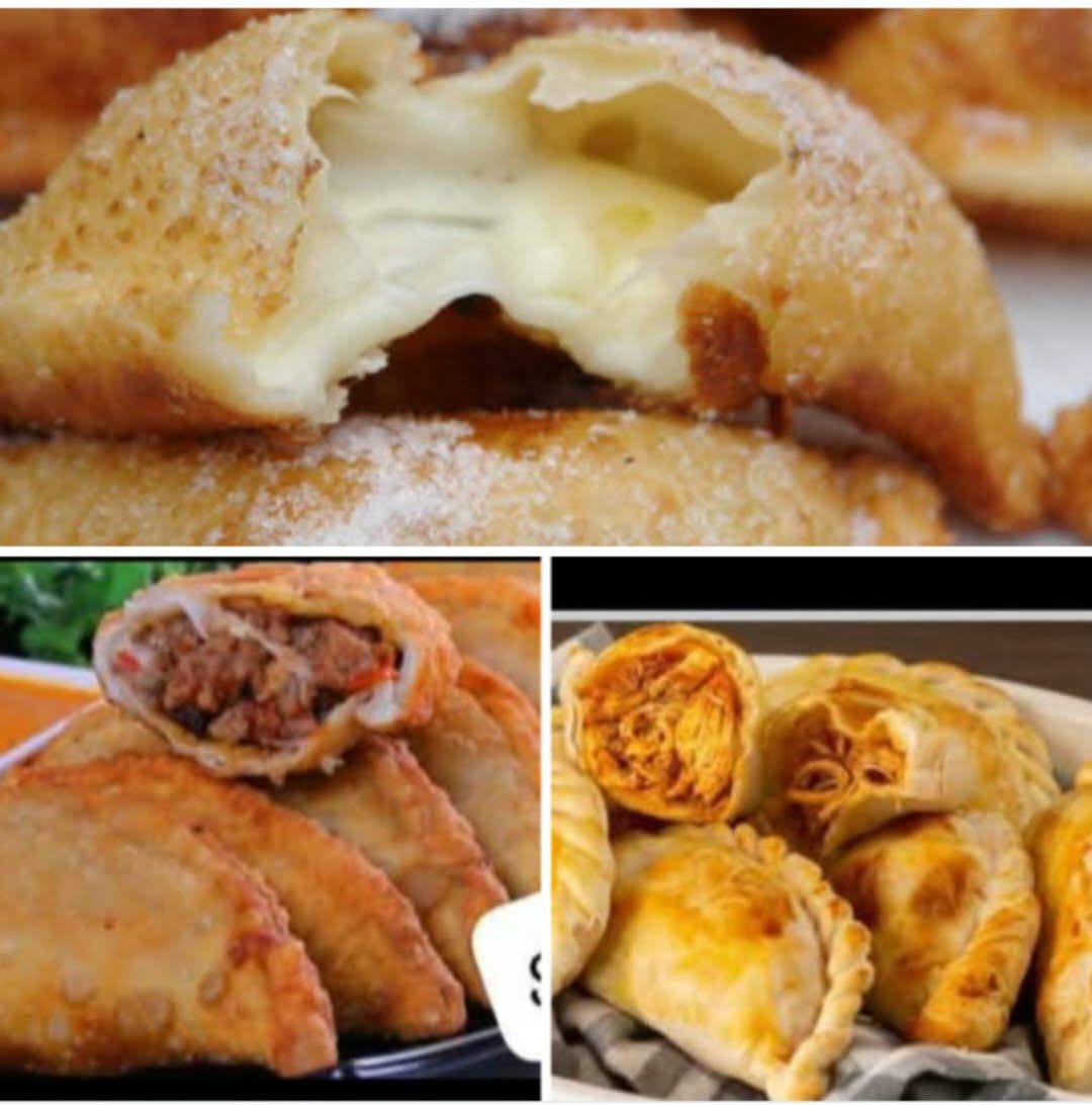 Empanadas para entrega: queso, carne y pollo
